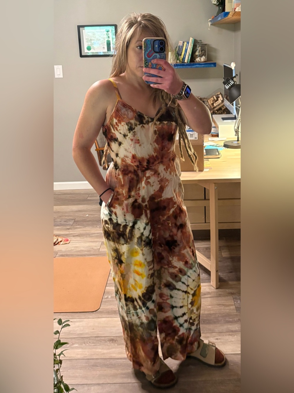 Hand dyed structured bodice Jumpsuit - Picture 3 of 11
